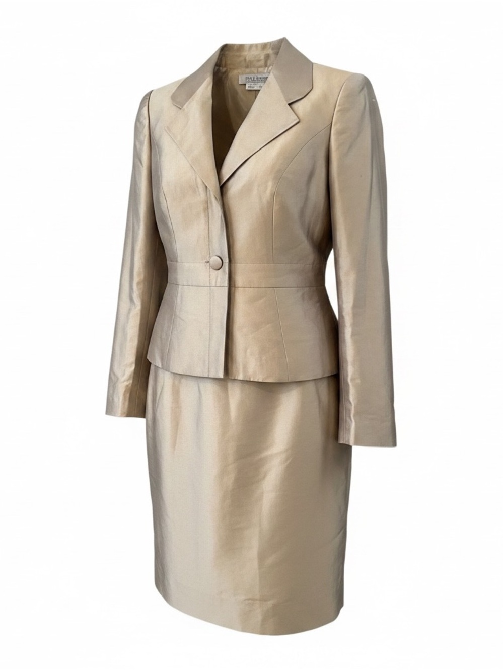 Kay Unger gold suit. Size 8